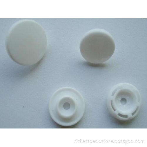 Four parts plastic snap button for children's wear